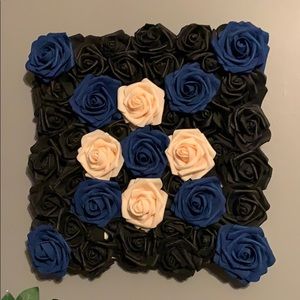 Rose wall canvas decor handmade by me